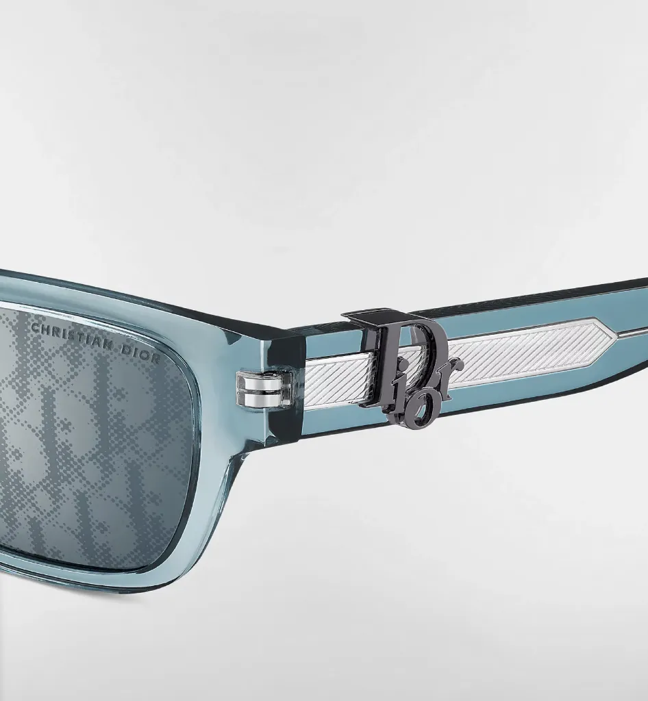Dior Oblique S1I Lunettes de soleil carrées bleu transparent