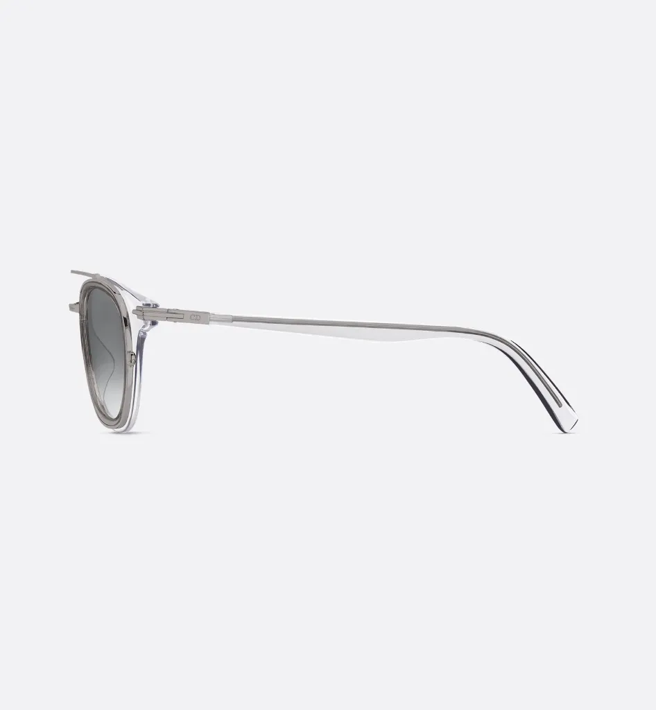 DiorBlackSuit S14I BioAcetate Lunettes de soleil carrées gris transparent