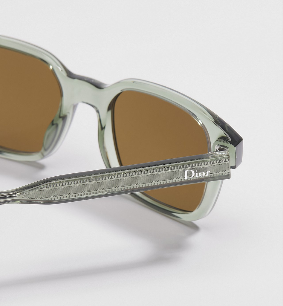 DioRibbon S1I Lunettes de soleil carrées vert transparent