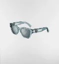 Dior Oblique S1I Lunettes de soleil carrées bleu transparent