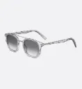 DiorBlackSuit S14I BioAcetate Lunettes de soleil carrées gris transparent