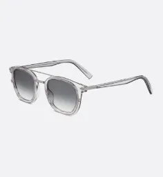 DiorBlackSuit S14I BioAcetate Lunettes de soleil carrées gris transparent